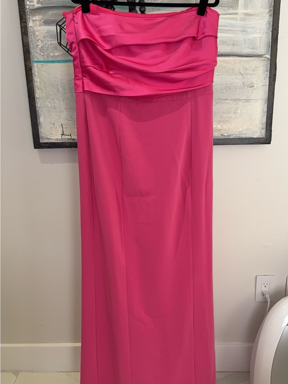 NBD Strapless Hot Pink Evening Gown
